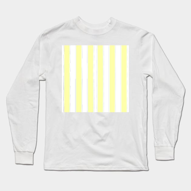 Imperfect stripes yellow and white Long Sleeve T-Shirt by FlossOrFi